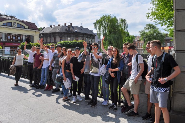 Gruppenbild beim Schüleraustausch mit Polen